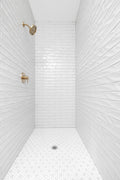 75x300mm 白色地鐵磚（Subway Tile）｜浴室廚房經典首選｜光面陶磚